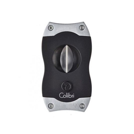 Colibri V-Cut Brushed Chrome, nemesacél pengéjü ék szivar vágó 23mm - szálcsiszolt króm