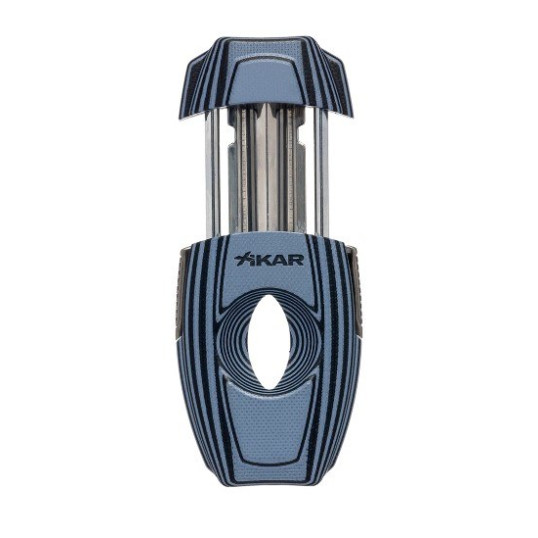 Xikar VX2 V-Cut szivar ékvágó 46-tól 70-es szivar gyűrű méretig - szürke fekete csíkos