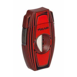 Xikar VX2 V-Cut szivar ékvágó 46-tól 70-es szivar gyűrű méretig - fekete piros csíkos