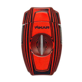 Xikar VX2 V-Cut szivar ékvágó 46-tól 70-es szivar gyűrű méretig - fekete piros csíkos