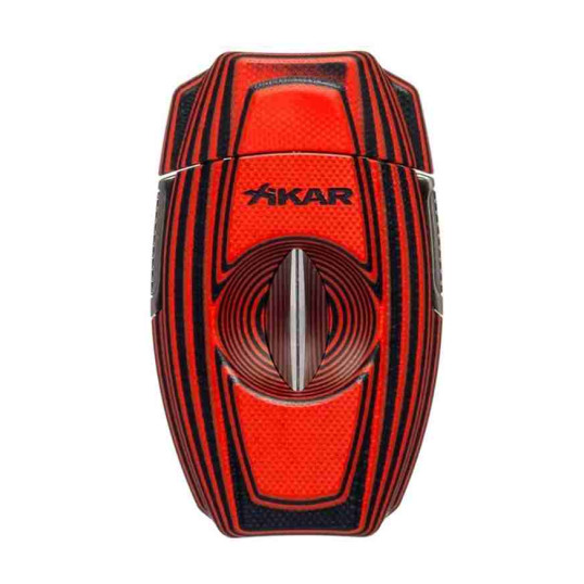 Xikar VX2 V-Cut szivar ékvágó 46-tól 70-es szivar gyűrű méretig - fekete piros csíkos