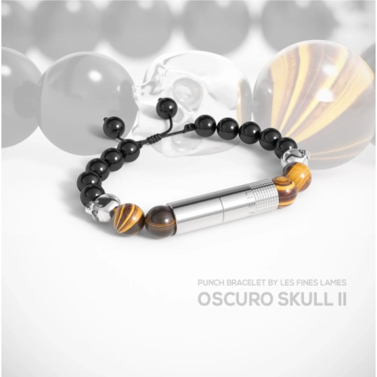 Les Fines Lames Punch Bracelet - Oscuro Skull ll szivaros karkötő, szivarfúróval 