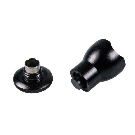 Passatore szivar tartó és szivarfúró eloxált alumíniumból - fekete