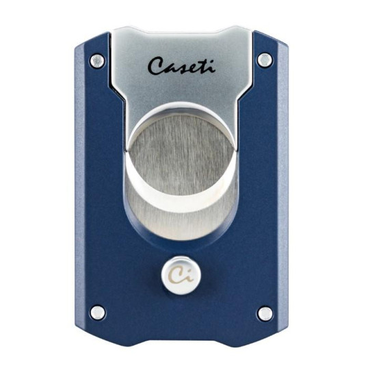 Caseti guillotine nemesacél szivarvágó - matt kék és króm