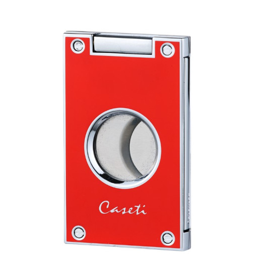 Caseti szivarvágó dupla pengés - piros színű