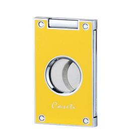 Caseti szivarvágó dupla pengés - sárga színű