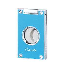 Caseti szivarvágó dupla pengés - türkizkék színű