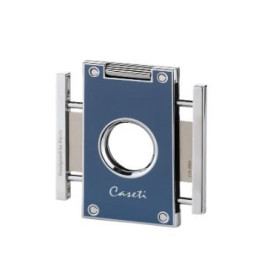 Caseti szivarvágó dupla pengés - kék színű