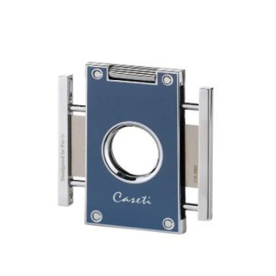 Caseti szivarvágó dupla pengés - kék színű