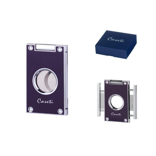 Caseti szivarvágó dupla pengés - lila színű