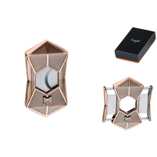 Angelo dupla pengés szivarvágó - 8 szögletű bronz