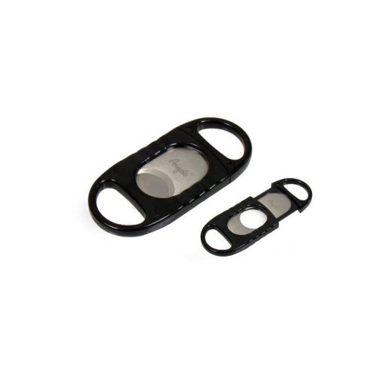 Angelo fekete színű guillotine szivarvágó nemesacél pengével - szivartartóval 