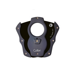 Colibri Cut fekete pillangó szivarvágó, fekete színű tapadás mentes nemesacél pengével - 25mm