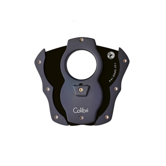 Colibri Cut fekete pillangó szivarvágó, fekete színű tapadás mentes nemesacél pengével - 25mm