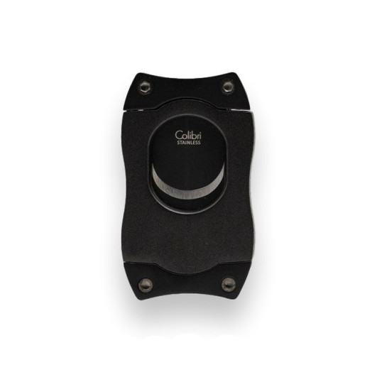 Colibri S-Cut Black, fekete színű nemesacél pengéjü guillotine szivarvágó 26mm - fekete