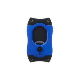 Colibri S-Cut Blue, kék színű nemesacél pengéjü guillotine szivarvágó 26mm - fekete pengével