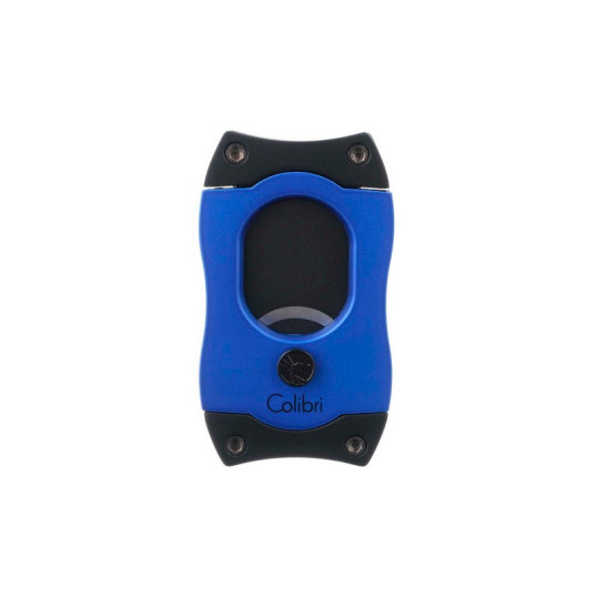 Colibri S-Cut Blue, kék színű nemesacél pengéjü guillotine szivarvágó 26mm - fekete pengével