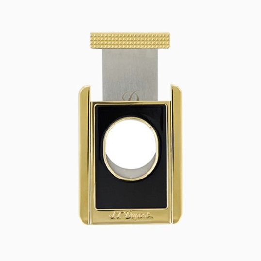 S.T. Dupont szivarvágó és szivartartó egyben, arany és fekete színű 