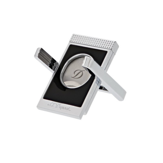 S.T. Dupont Maxijet Guillotine szivarvágó fekete-ezüst színű – prémium dupla pengés vágó - S.T. Dupont Maxi Jet