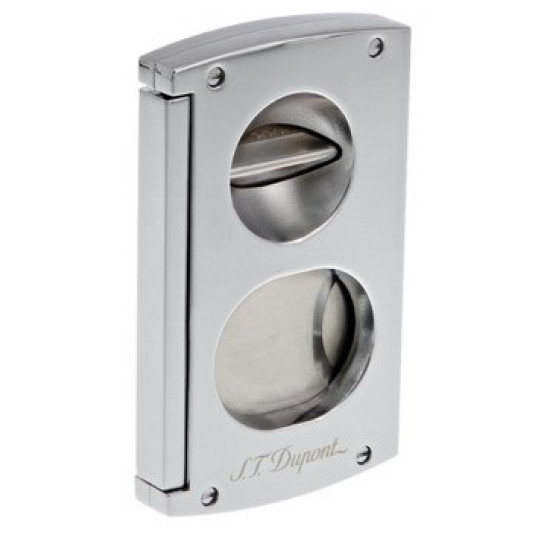 S.T. Dupont Cigar Universe - dupla pengés és ék szivarvágó - króm