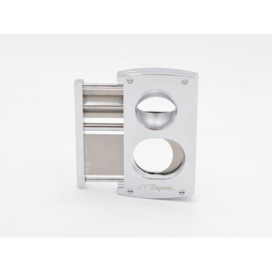 S.T. Dupont Cigar Universe - dupla pengés és ék szivarvágó - króm