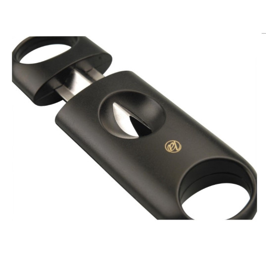 Padonio ék (V-cut) szivarvágó, fekete, nemesacél pengével