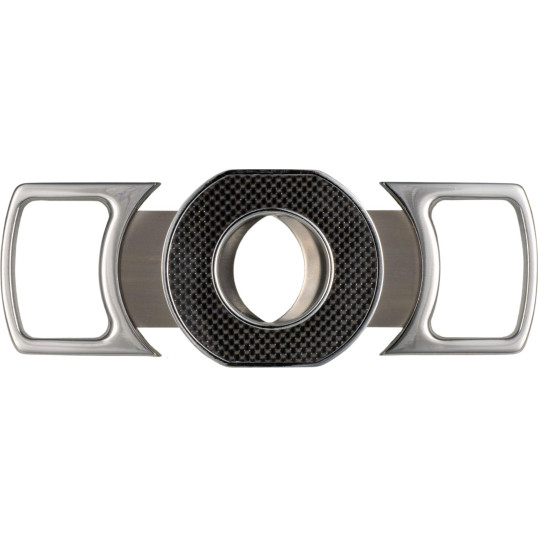 Passatore kétujjas szivar vágó nemesacél, króm/carbon - TIE Advanced x1