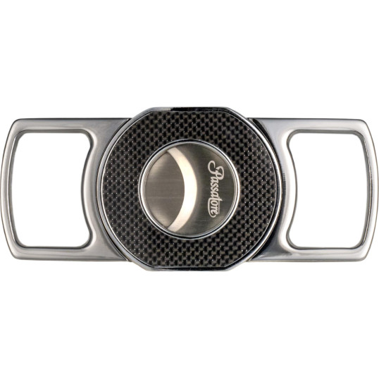 Passatore kétujjas szivar vágó nemesacél, króm/carbon - TIE Advanced x1