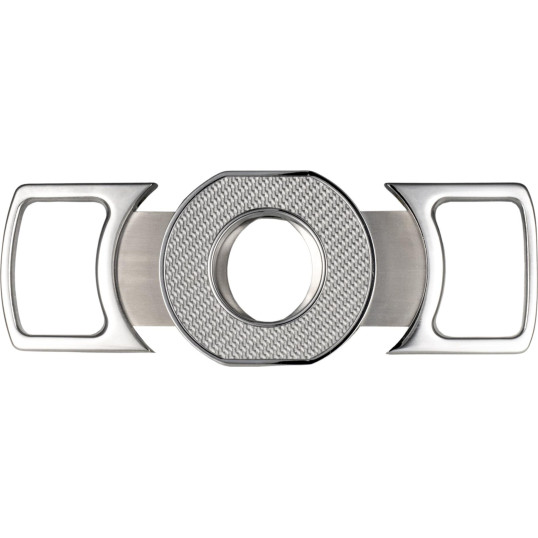 Passatore kétujjas szivar vágó nemesacél, ezüst színű carbon mintával - TIE Advanced x1