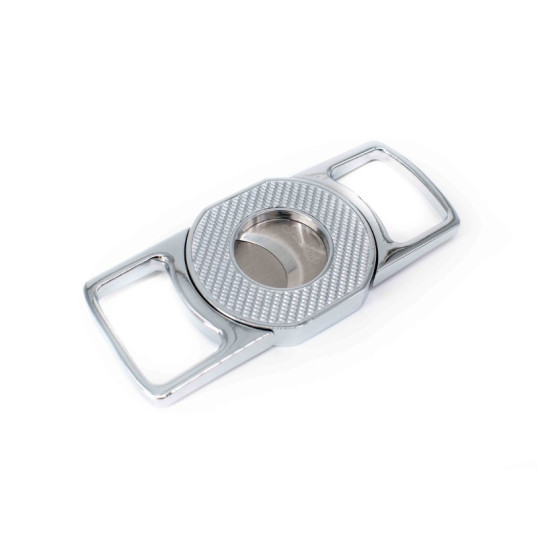 Passatore kétujjas szivar vágó nemesacél, ezüst színű carbon mintával - TIE Advanced x1