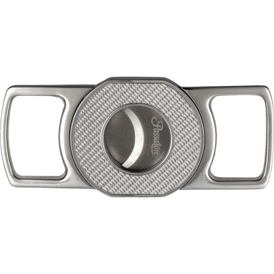 Passatore kétujjas szivar vágó nemesacél, ezüst színű carbon mintával - TIE Advanced x1