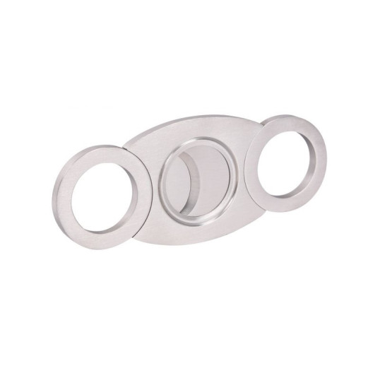 Dupla pengés, kétujjas szivar vágó, rozsdamentes acélból 