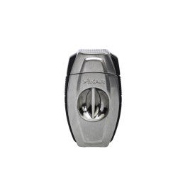 Xikar Flip Dual Cutter dupla pengés szivar és ékvágó 64-es szivar gyűrű méretig - Szálcsiszolt króm