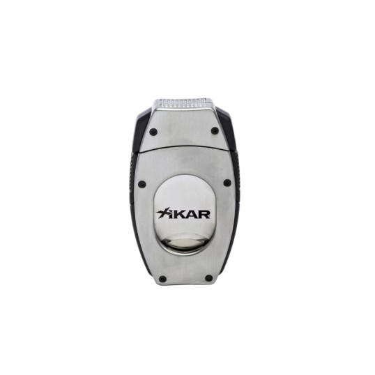 Xikar Flip Dual Cutter dupla pengés szivar és ékvágó 64-es szivar gyűrű méretig - Szálcsiszolt króm
