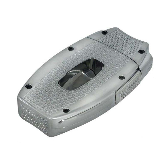 Xikar VX2 V-Cut szivar ékvágó – szálcsiszolt króm, 46–70 gyűrűméret