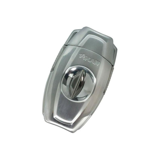 Xikar VX2 V-Cut szivar ékvágó – szálcsiszolt króm, 46–70 gyűrűméret