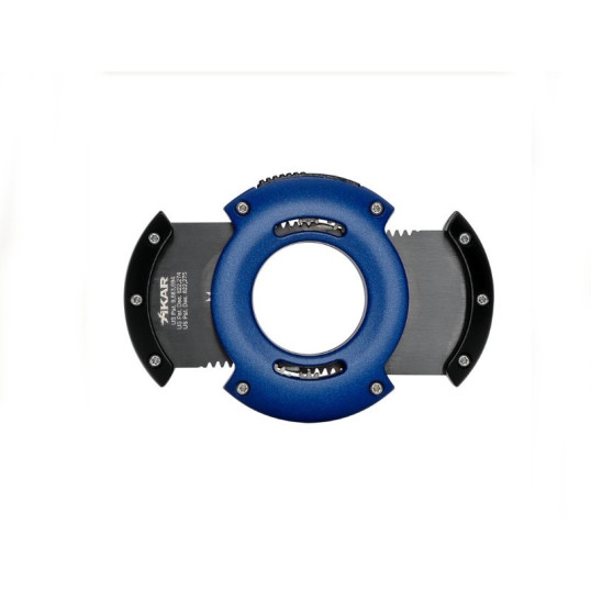 Xikar XO szivarvágó dupla pengés fantomkék színű - 26mm belső átmérő
