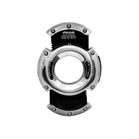 Xikar XO Chrome szivarvágó dupla pengés - polírozott króm fekete pengével