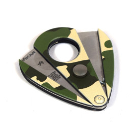 Xikar XI-201CGT Forest Camo, zöld színű terep mintás dupla pengés szivarvágó - pillangó szivar vágó