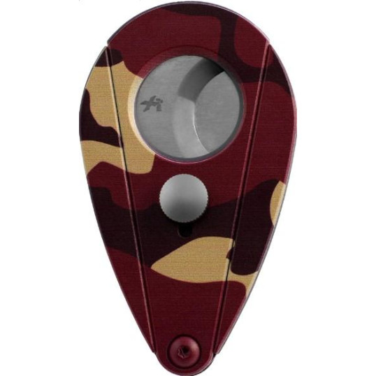 Xikar XI-201CRT Camo, barna színű terep mintás dupla pengés szivarvágó - pillangó szivar vágó