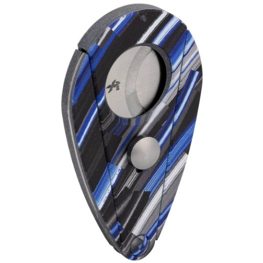 Xikar 201NLB csíkos mintás dupla pengés szivarvágó - pillangó szivar vágó