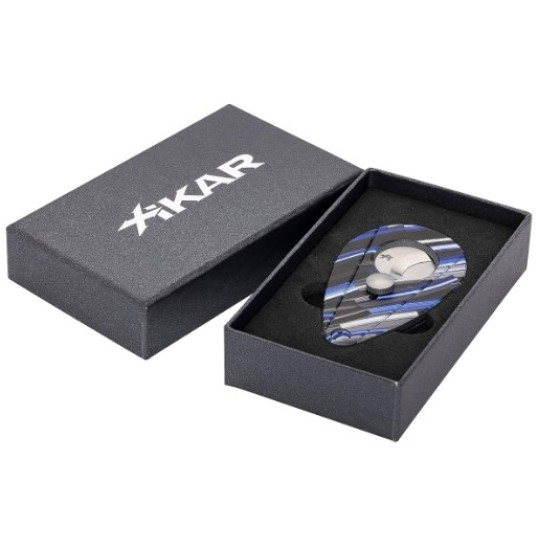 Xikar 201NLB csíkos mintás dupla pengés szivarvágó - pillangó szivar vágó