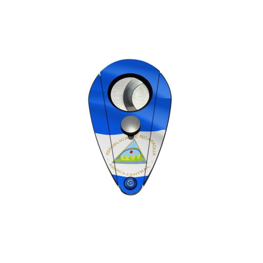 Xikar XI2 Terrior Series Nicaragua, Nicaragua zászló mintás dupla pengés szivarvágó - pillangó szivar vágó 