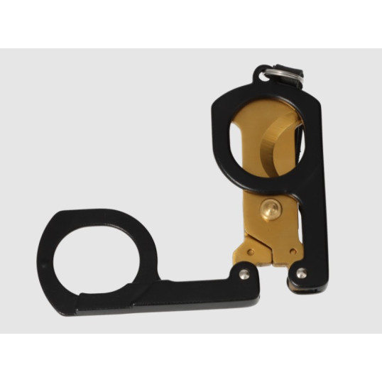 Angelo nemesacél összecsukható szivar vágó olló - Fekete és arany színű