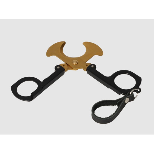 Angelo nemesacél összecsukható szivar vágó olló - Fekete és arany színű