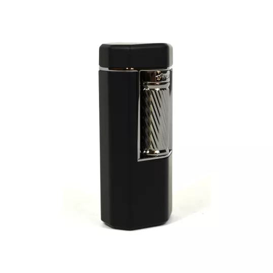 Xikar Meridian Matte Black - Gunmetal Soft Flame szivaros öngyújtó nagy méretű szivarokhoz is - matt fekete