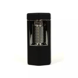Xikar Meridian Matte Black - Gunmetal Soft Flame szivaros öngyújtó nagy méretű szivarokhoz is - matt fekete