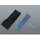 Szivárvány balisong kiképző kés cápafej mintás pengével – 24 cm, tokkal