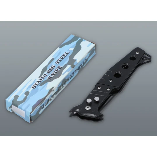 Fekete rugós zsebkés – 24 cm
