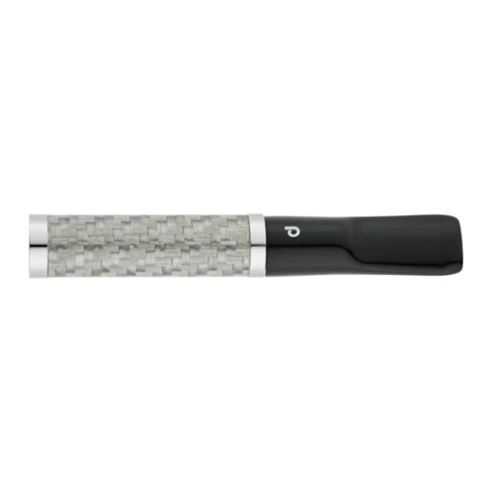 Denicotea cigaretta szipka ezüst geometriai mintával, lakkozott felülettel, slim adapterrel – 69 mm - Denicotea szipka